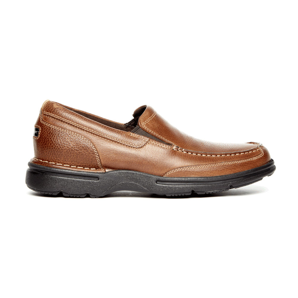 Rockport Slip-On For Mens Brown - ProWalker Eureka Plus - PK9580367